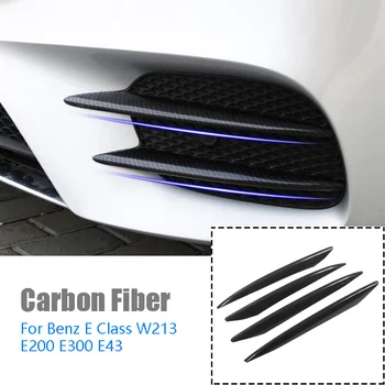 

Carbon Fiber Front Bumper Lip Splitter Spoiler Fog Lights Trim Sticker for Mercedes Benz E Class W213 E200 E300 E43