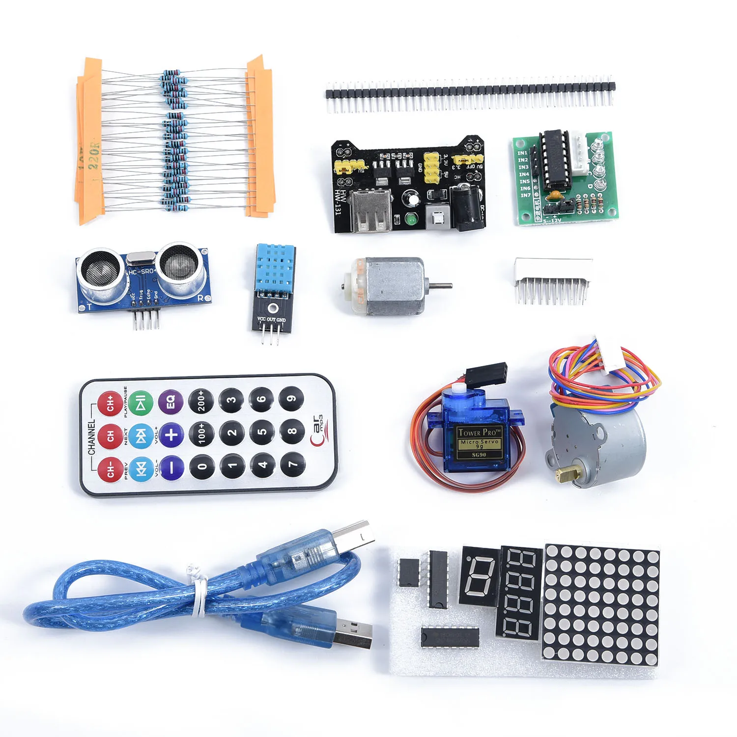 

One Set for Ultimatee Starter learning Kit For Arduino MEGA 2560 LCD1602 for Servoo Stepper Motor for Adeeptt MEGA 2560 Board