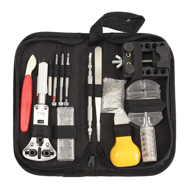 

144 PCS Watch repair Tool Kit watchmaker back case remover opener spring pin bar