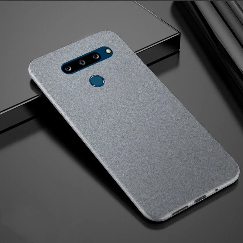 Серый Роскошный песчаник матовый мягкий чехол для LG G8 G7 G6 V30 V40 G8S V50 ThinQ K30 песчаник Матовый ТПУ Тонкий чехол-накладка - Цвет: Серый