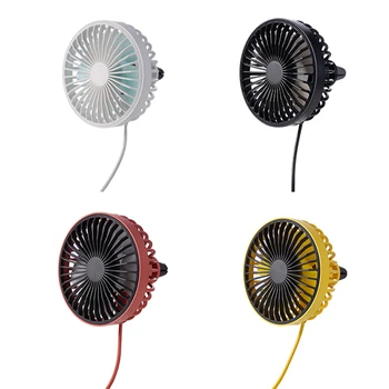 

Car Air Vent Clip Outlet Fan Cute Usb Mini Fans Electric Portable Hold Small Fans 360-Degree Rotation with Lights