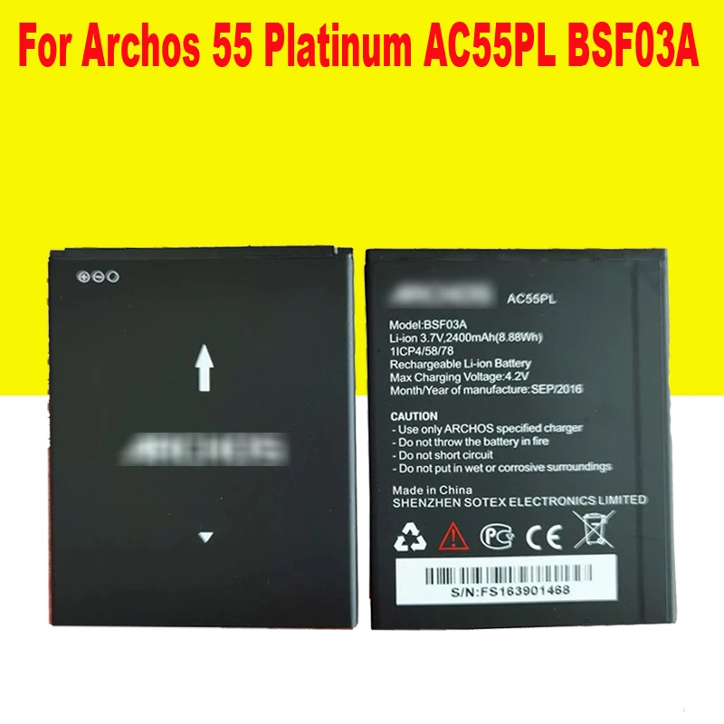 Аккумулятор BSF03A 3200 мАч для ARCHOS Archos 55 Platinum AC55PL мобильный телефон Battery | Мобильные