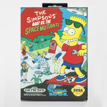 

Simpsons Bart Vs. The Space M'Jtants 16bit MD Game Card For Sega Mega Drive/ Genesis with Retail Box