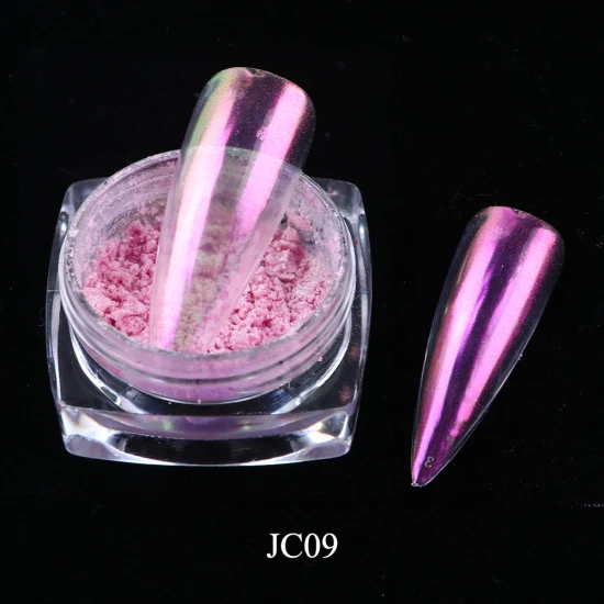 0,2 г Прозрачный блестящий порошок для ногтей, зеркальный УФ-гель Аврора, пигмент, Волшебная Пыль для типсов, украшения ногтей, TRJC01-12 для погружения ногтей - Цвет: JC09