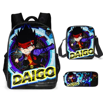 

Hot Sale Beyblade Burst Game 3pcs/set Printed Man Large Backpack Orthopedic Schoolbags Beyblade Burst Game School Bag Gifts
