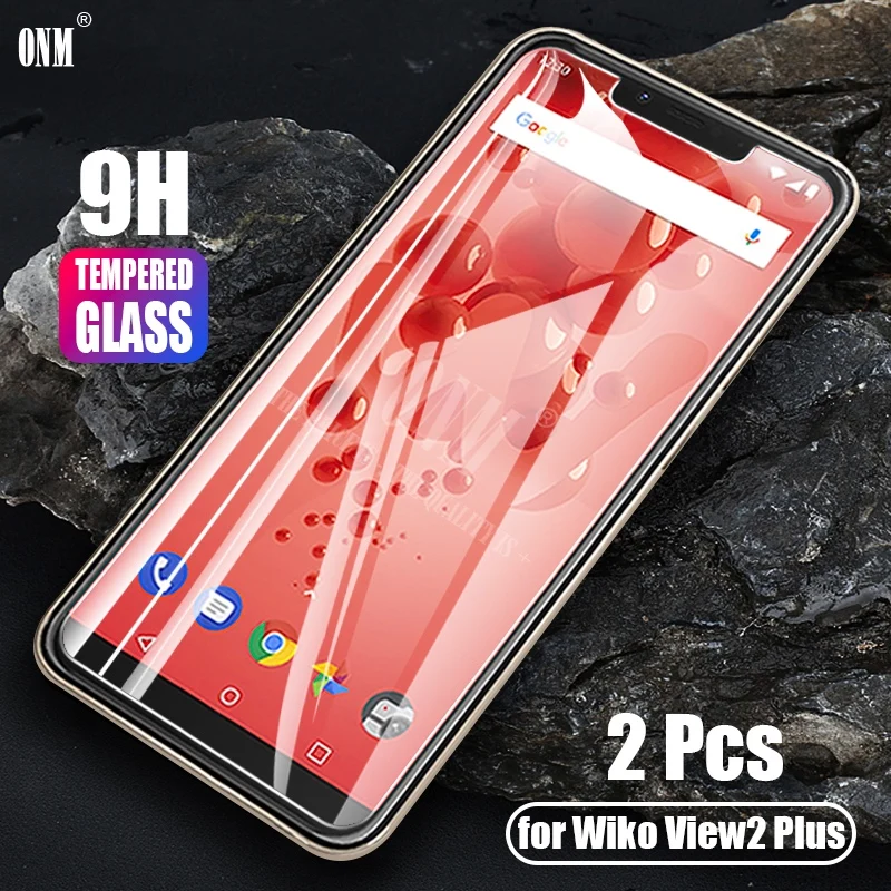 2 шт. закаленное стекло для Wiko View Plus Защитное экрана 2.5D 9 H защитная пленка |