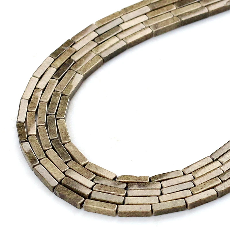 

1*4mm New Stylish Natural Cuboid Column Shape Spacer Beads for Making DIY Charms Bracelet Necklace