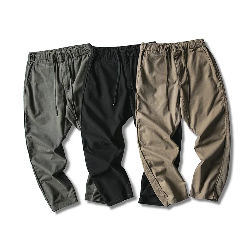 

2019 New Style American Casual Pants Men's Autumn And Winter Solid Color Loose-Fit Brushed Straight-Cut Pants Men's Trend Versat