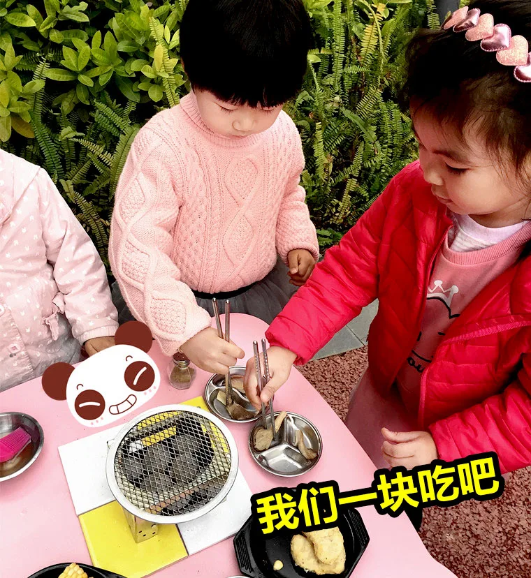Douyin набор для готовки действительно повара из нержавеющей стали, игровой домик, конфетная игрушка, маленькая кухонная утварь, мини-кухня, детский сад, игрушка