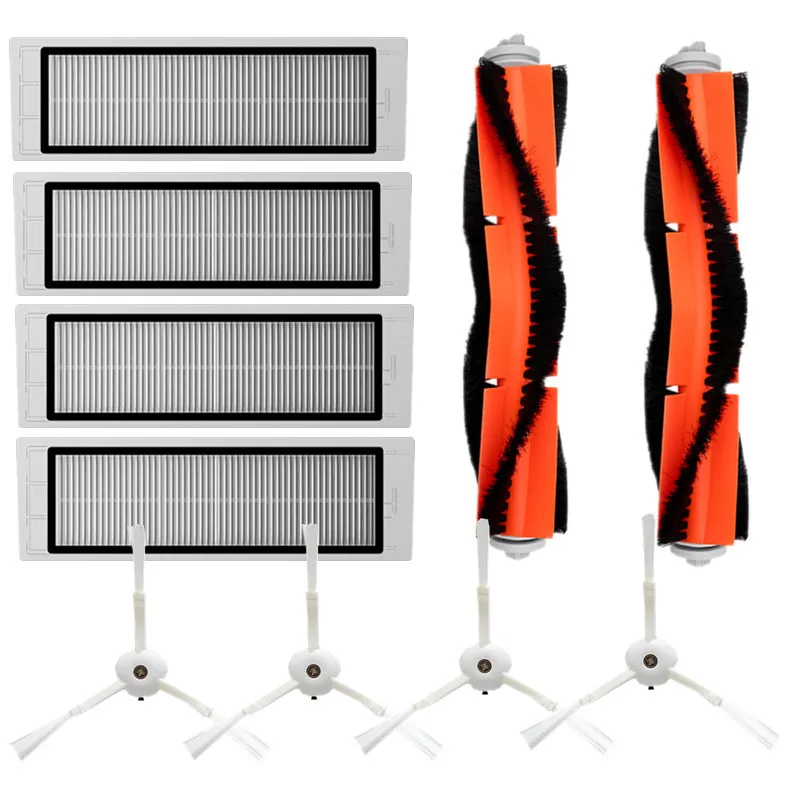 

4 x side brush + 4x HEPA filter + 2x main brush Suitable for xiaomi vacuum roborock for Xiaomi MiJia 1/ 1S Robot Accessories