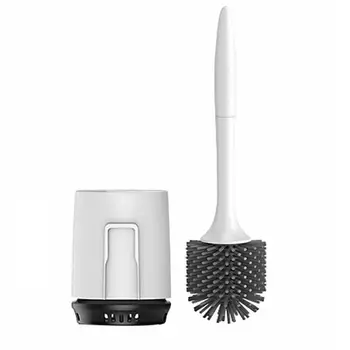 

Long Handle Toilet Brush And Holder Bathroom Soft Silicone Bristle Cleaning Brush Toilet Bowl Cleaning Brush