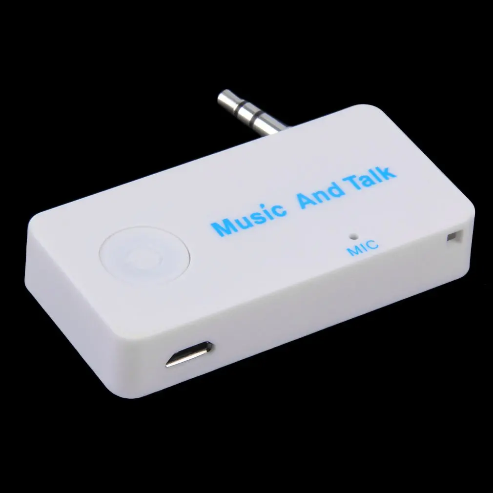 Wireless Bluetooth 3.5mm Audio Stereo Music Talk Receiver Adapter Mic