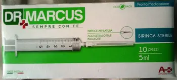 

Siringhe Dr. Marcus ml. 5 X 10 siringhe x 6 confezzioni
