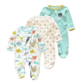 

3Pcs Newborn Baby Romper Toddler Infant Baby Sleepsuit 2020 New Autumn Winter Long Sleeve Jumpsuits Rompers Girl Boys Pajamas