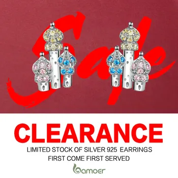 

bamoer Clearance Sterling Silver 925 Earrings Drop Dangle Earings Ear Pins Fashion Jewelry Bijoux Limited Stock