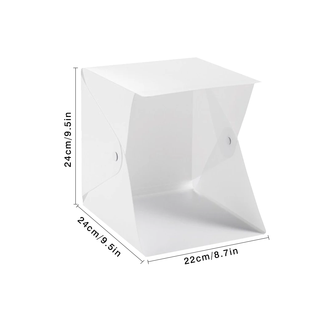 Photography Tent Foldable USB Interface 5V LED 2x5600k 2x550lm 2 Background Cloth Indoor Household Office EVA Box