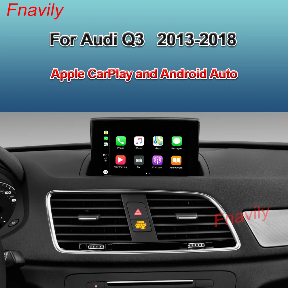 Fnavily OEM Retrofit Wireless CarPlay Box Waze Google Map per Audi Q3