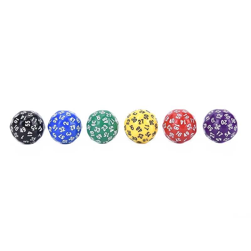 D60 многогранные Акриловые Игральные Кости подарок для любителей игр 60 игральные кости с Кулиской Сумка для подземелий и драконов игра многогранная