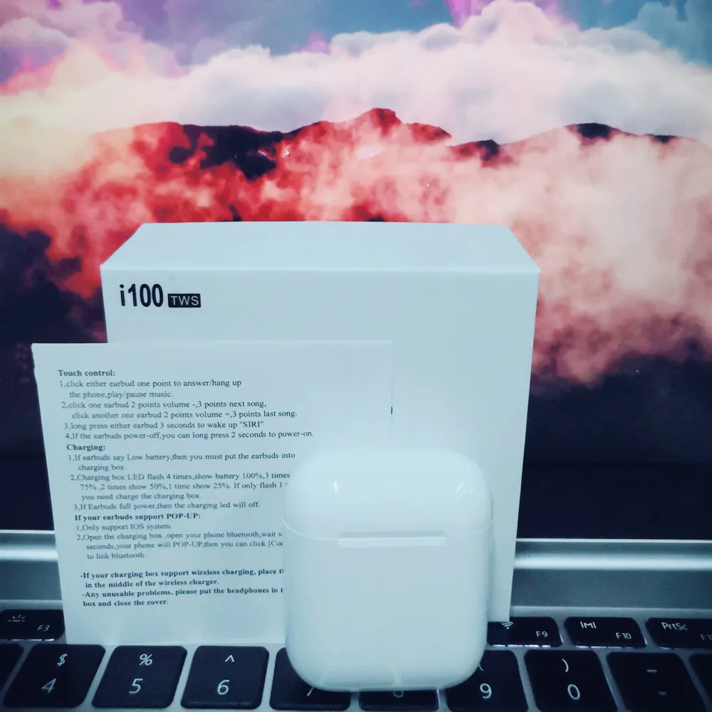

Original i100 tws Wireless Separate Use + function +show real power+6D bass headset PK i90 i80 i20 i10 i60 tws