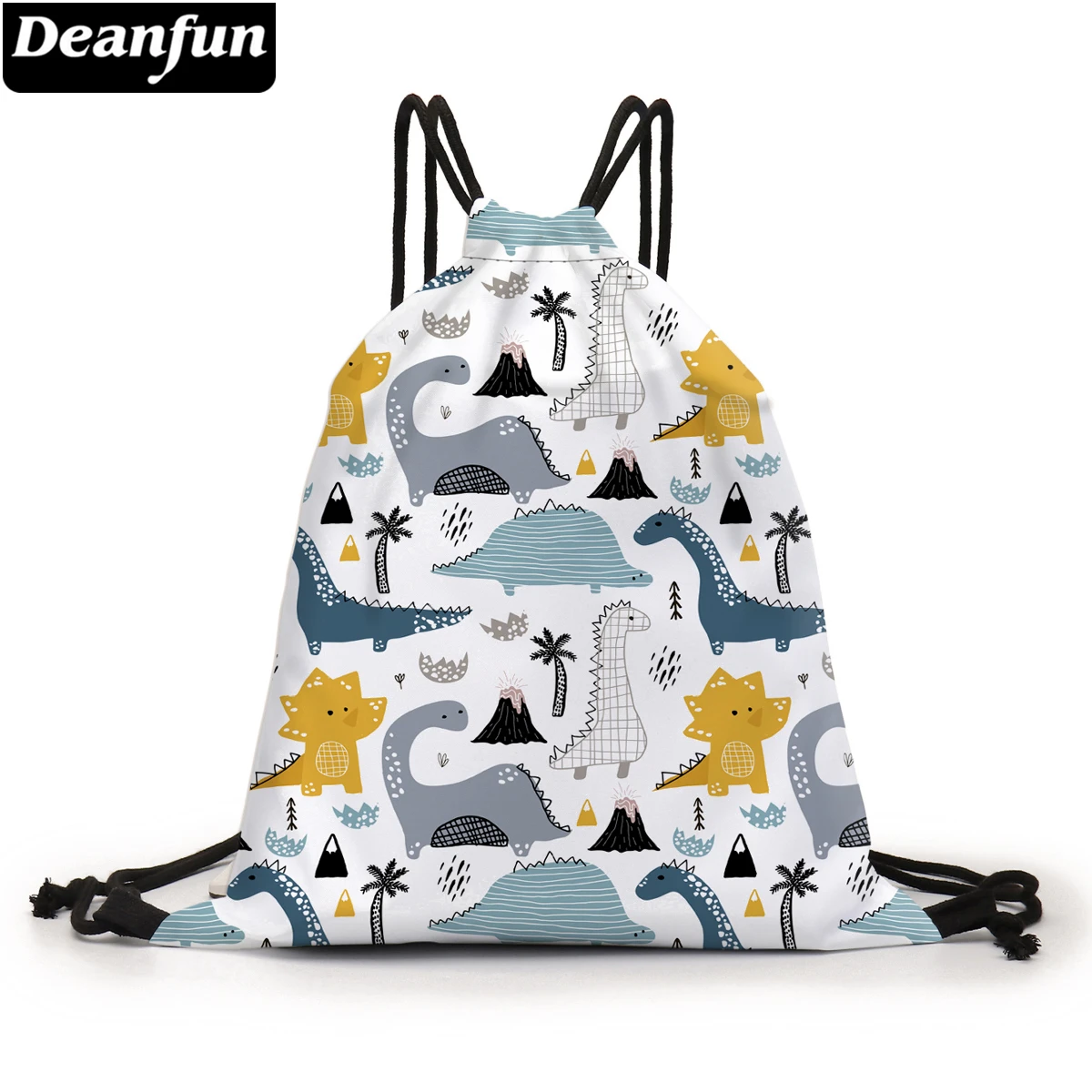 Deanfun-Bolso impreso 3D con cordón colorido para viaje, bonito bolso con cordón ajustable