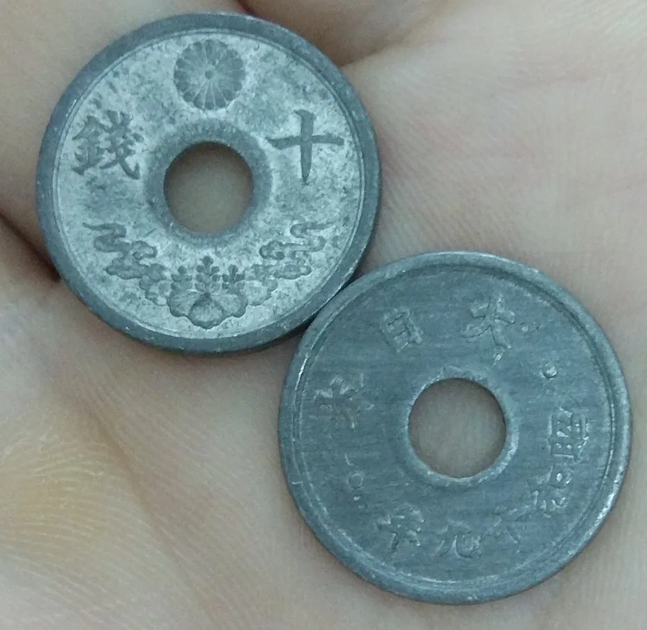 Монеты в японском стиле оригинальные коллекционные монеты 19 мм 1944 10 центов 100%