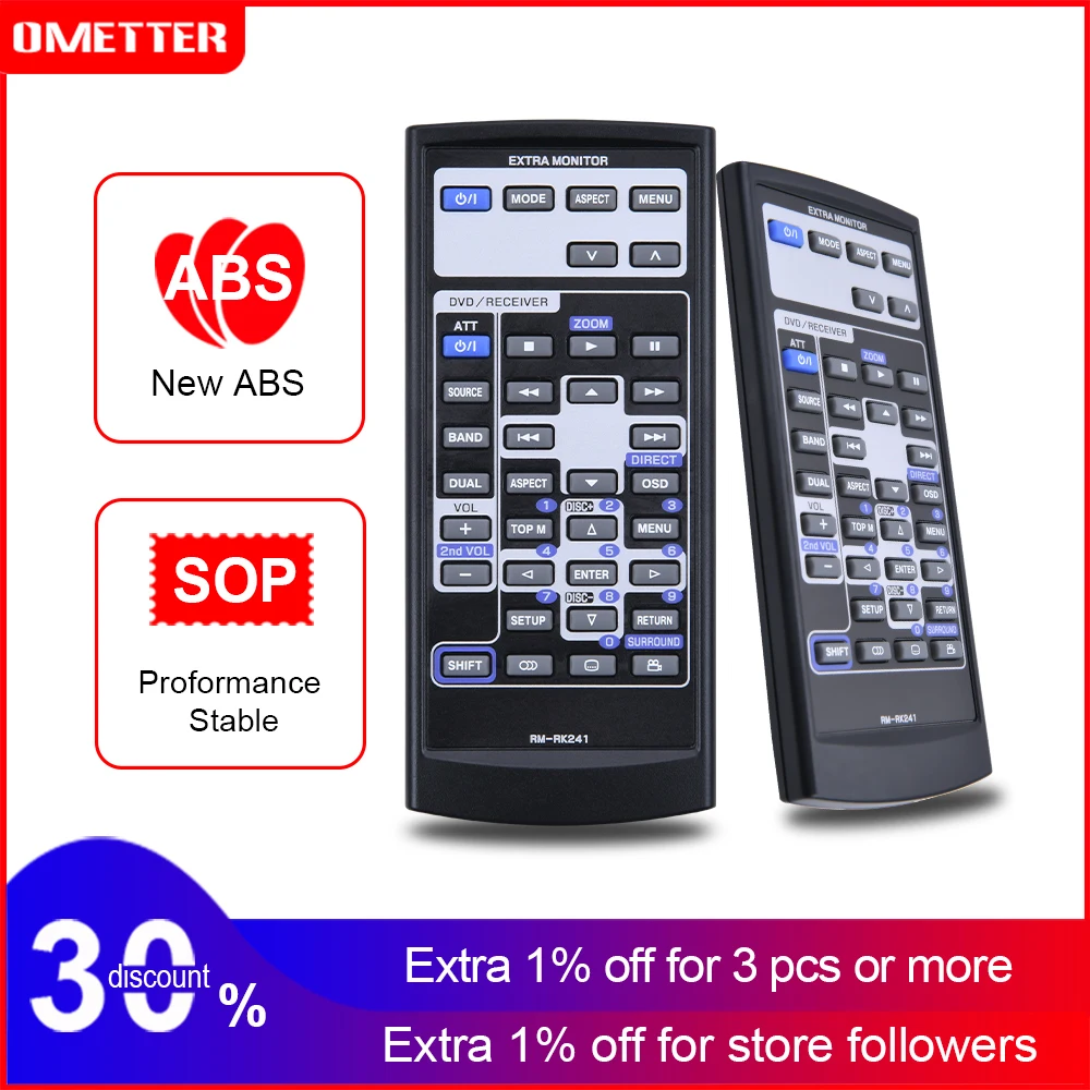 

Suitable for JVC DVD CD receiver remote control RM-RK241 KD-ADV5380 KD-DV5300 KD-AVX11 KD-ADV7380 KD-DV7300 KD-ADV6160 KD-ADV627