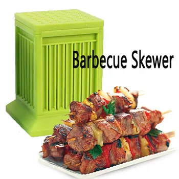 

Hot Arrival BBQ 49 Holes Meat Skewer Kebab Maker Box Machine Beef Meat Maker Meat Kabobs Maker for BBQ Barbecue Skewer