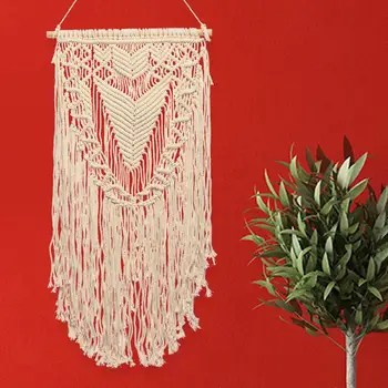 

130x45cm Handmade Macrame Tapestry European Wall Hanging Bohemian Art Cotton Tapestry Apartment Dorm Room Home Decor