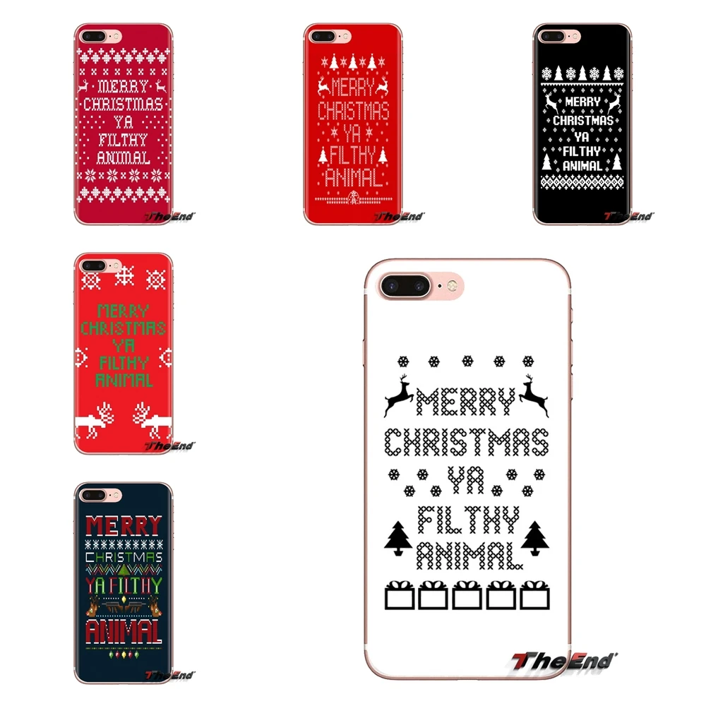 Чехол Merry Christmas Ya musty Animal Art Для iPhone XS Max XR X 4 4s 5 5S 5C SE 6 6S 7 8 Plus samsung Galaxy J1 J3 J5 J7 A3 A5 |