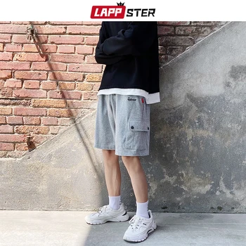 

LAPPSTER Summer Men Camo Cotton Cargo Shorts 2020 Mens Solid Streetwear Hip Hop Basketball Shorts Casual Harajuku Sweatshorts