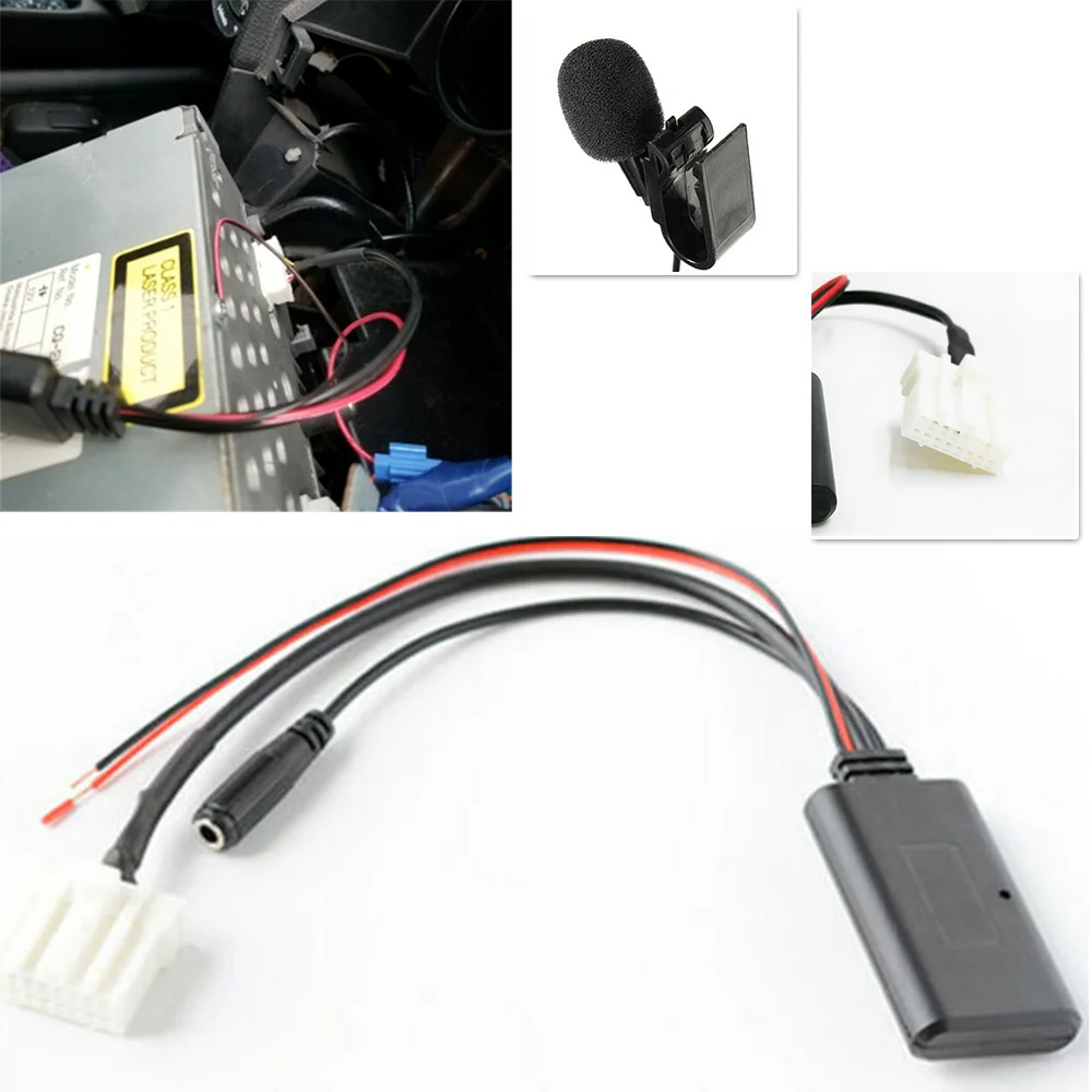 12VCar AUX аудио кабель адаптер Bluetooth микрофон для Mazda 3 5 6 MX RX 8 стерео радио авто