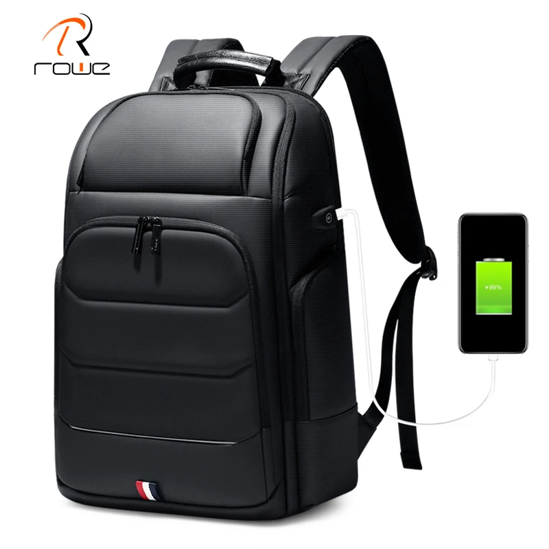 Rowe Men Backpack Multifunction Large Capacity Travel Backpack USB Charging Waterproof Business Backpacks Fit 15.6 Inch Laptop