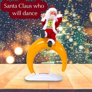 

Santa Claus Christmas Decorations For Home Funny New Music Gifts Year Kids Toys Electric LED Claus Christmas Santa Dance B0W3