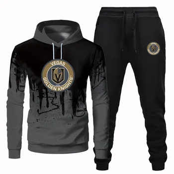 

2020 spring and autumn new men's versatile casual sweater long-sleeved hooded sweatshirt sweater suit