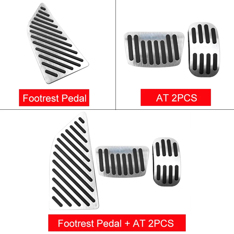 X AUTOHAUX 2pcs Gas Pedal Brake Pedal Pad Cover Anti Slip Footrest for  Toyota Corolla 2019-2021 for Toyota C-HR 2016-2018 Car Pedals Accessories  Black