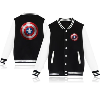 

Captain America Print Toddler Baby Clothes Girls Boys Baseball Jackets Coats Kid Jacket Outwear Windproof Children Sport hoody