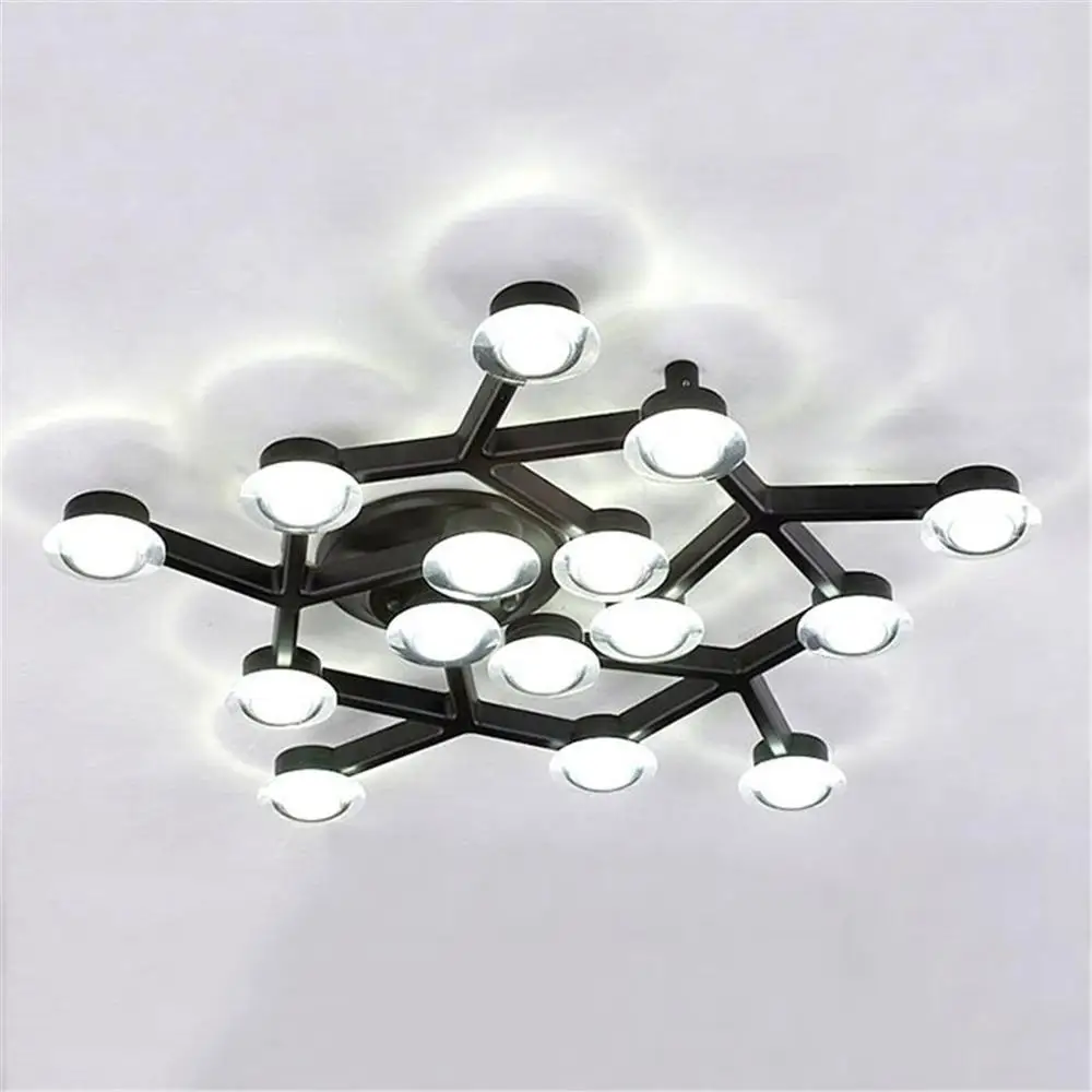 

AC100-240V 9 to 36 light White Round Circle LED Ceiling lights Art Design flower bloom lamparas de techo lustres de teto gloss