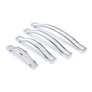 

1PC Zinc alloy Drawer Handle Hole Stainless Steel Boss Bar Cupboard Kitchen Cabinet Door Knob Pull 4 Sizes