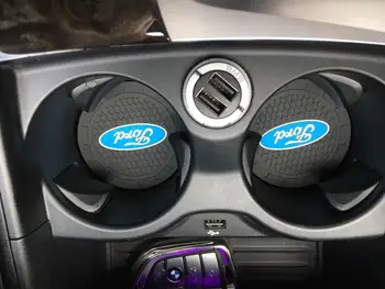 

2pc For Ford mk2 mk3 mk4 mk5 mk7 fiesta focus FOCUS 2 3 4 5 Silicone Car non-slip coaster Mat Car Water coaster pad accessories