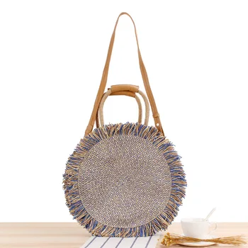 

2020 Simple style ins popular straw woven bag single-shoulder dual-use versatile casual woven bag without lining should bag