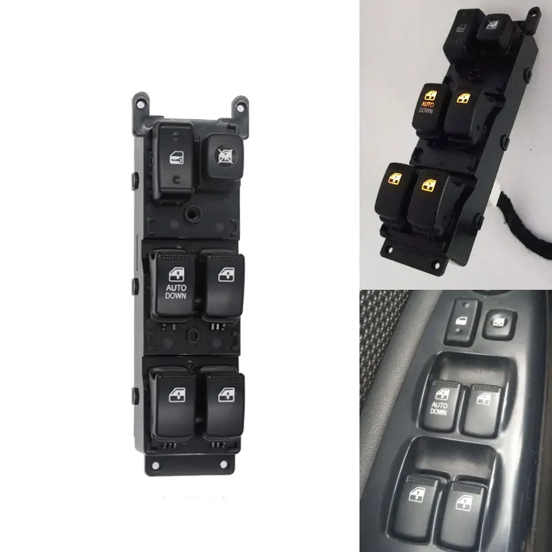 

Для Kia Rio 2006 2007 2008 2009 2010 автоматическая кнопка управления стеклоподъемником с светодиодный ным управлением и светильник кой