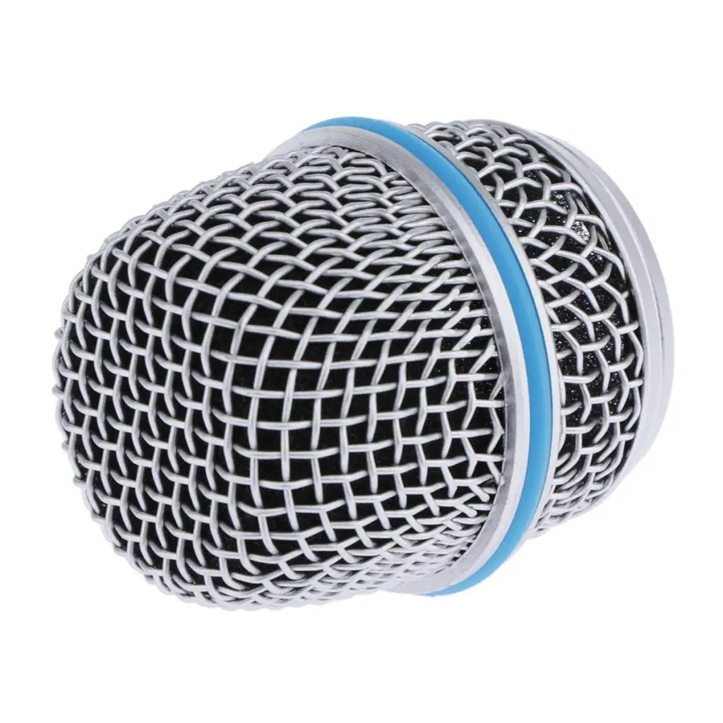 Blue Steel Replacement Mesh Microphone Grill Ball Head Cover Parts Accessory BETA 57A Fits Most Ball-shaped Dynamic Microphones