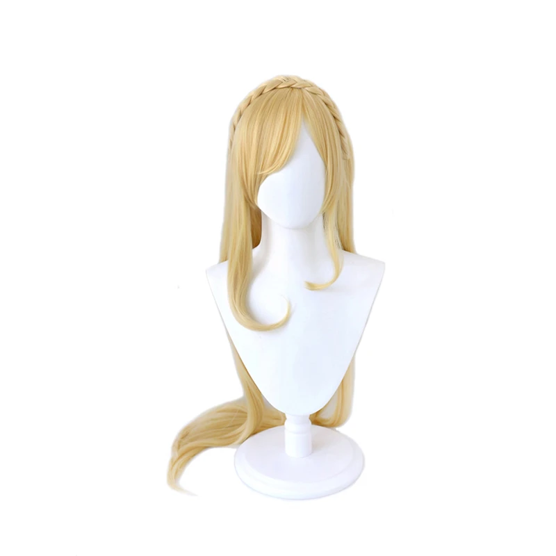 

Super Danganronpa 2: Sayonara Zetsubou Gakuen Sonia Nevermind Cosplay Wig Long Golden Braid Hair Anime Role Play Costume Wigs