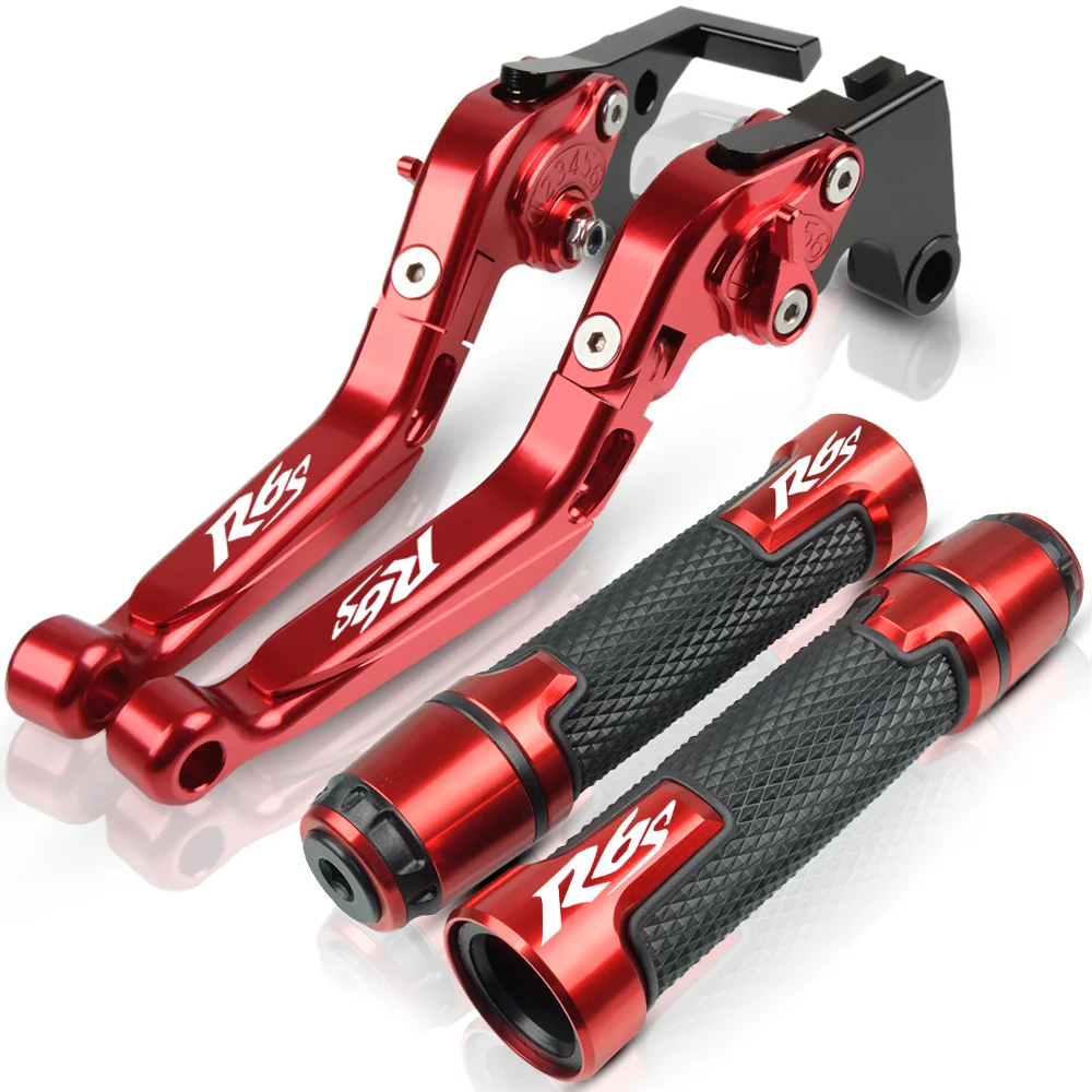 red1 Для YAMAHA R6S R6 S 2006 2007 2008 2009 мотоциклетные регулируемые складные тормозные рычаги сцепления рукоятки конец - Цвет: red1