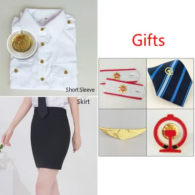 Skirt Sets (Short) Модная одежда женская белая однотонная рубашка наборы новая официальная деловая тонкая длинная, с коротким рукавом женская блузка офисная работа Плюс Размер Топы - Цвет: Skirt Sets (Short)