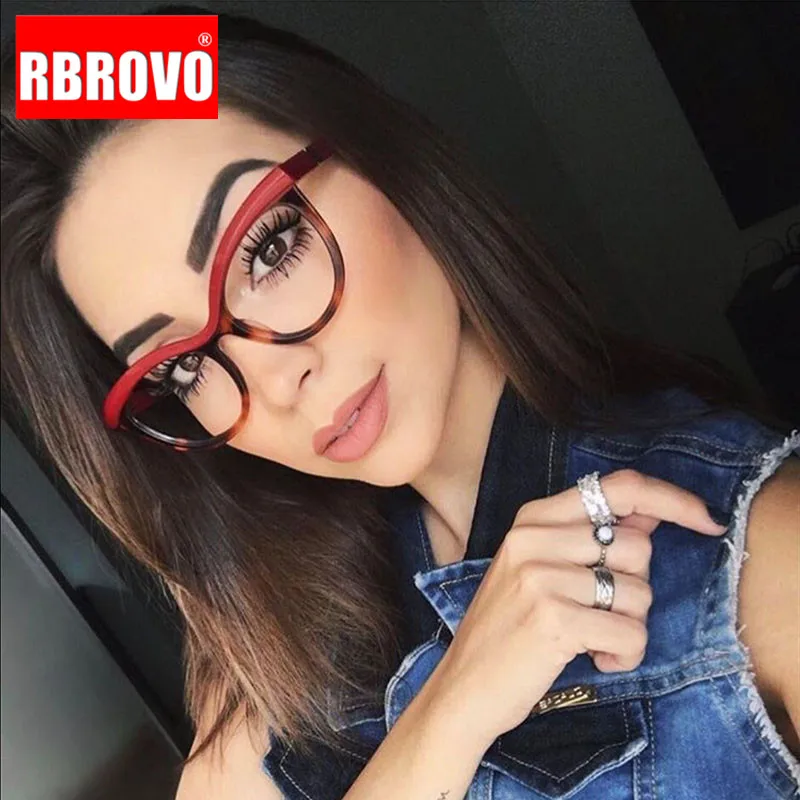 RBROVO очки кошачий глаз женские Брендовые ретро оправа для женщин/мужчин роскошный