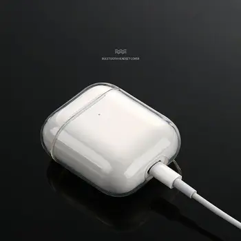 

OOTDTY Soft TPU Transparent Cover Earphone Protective Case Clear Skin For AirPods 1 2