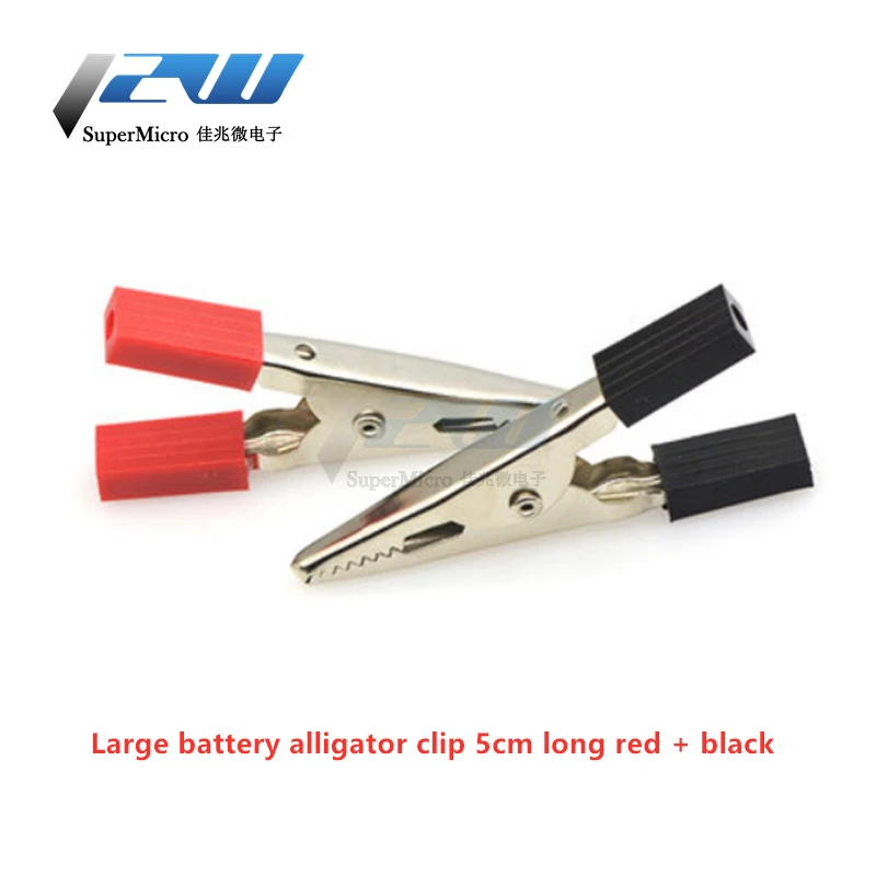 Alligator Clips Test Clip 10pcs/lot Insulated Crocodile Clips Plastic Handle Cable Lead 3/5mm Length