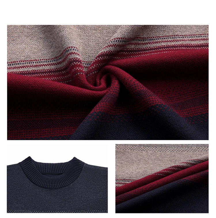 MIACAWOR, шерстяной свитер для мужчин, пэчворк, вязаный пуловер для мужчин, Осень-зима, теплые свитера с круглым вырезом, Мужская брендовая одежда Y174