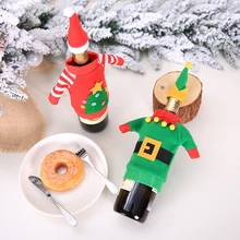 2 стиля Новогодняя крышка бутылки Рождественское украшение на бутылку наш теплый уродливый свитер Рождественская бутылка вина крышка